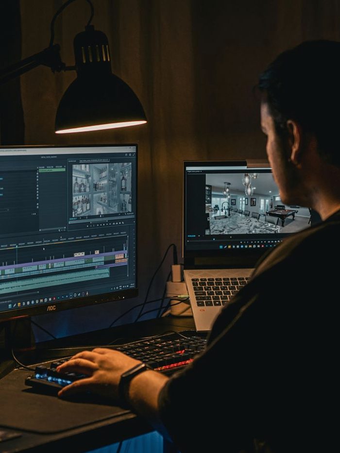 An editor working through a long-form timeline to pull out the strongest moments